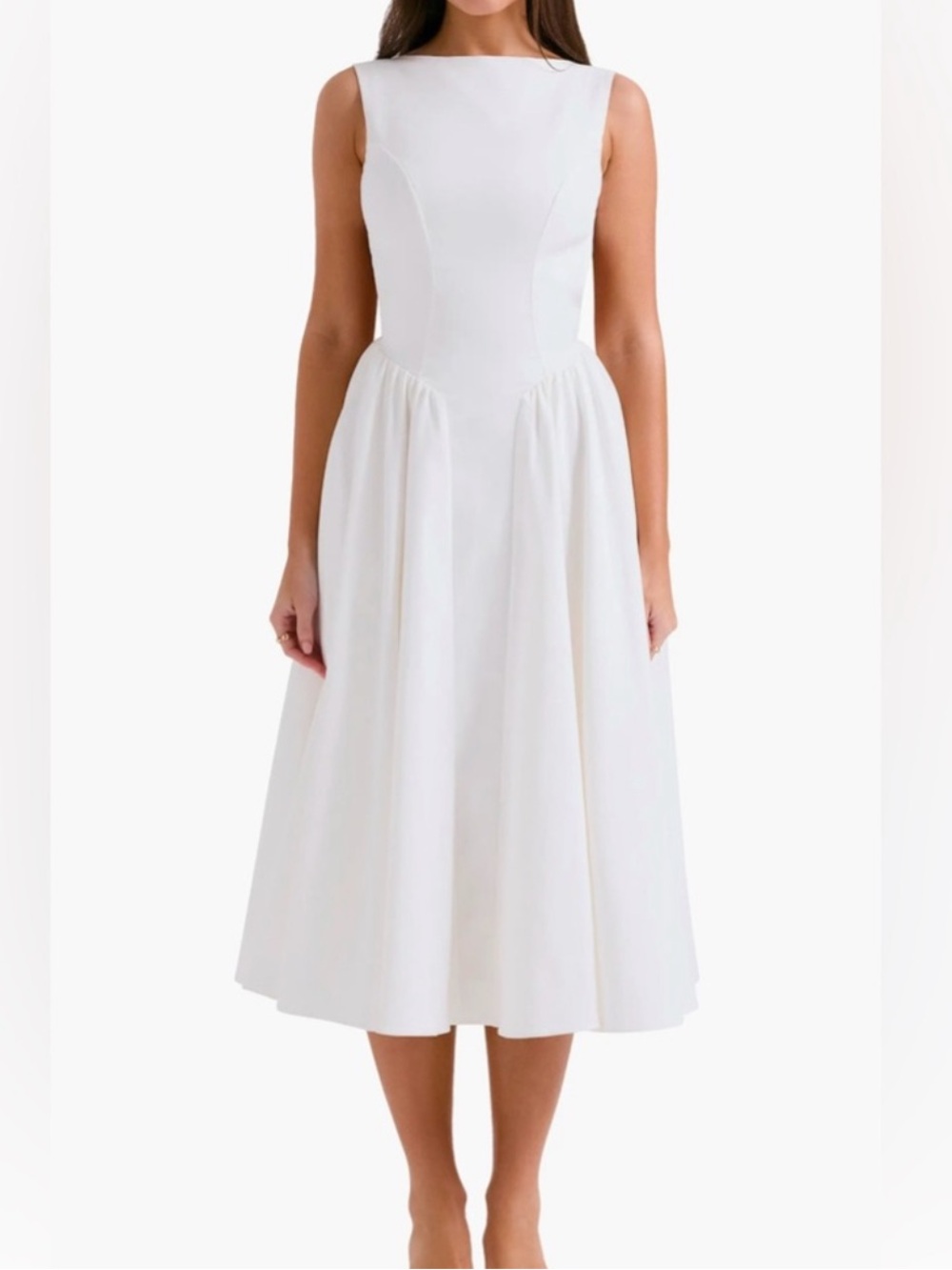 House of CB Cindy White Midi Dress Size Small